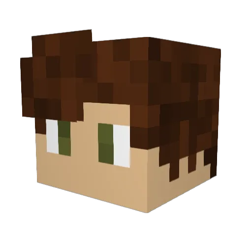 georgenotfounf Minecraft avatar head, 3D render