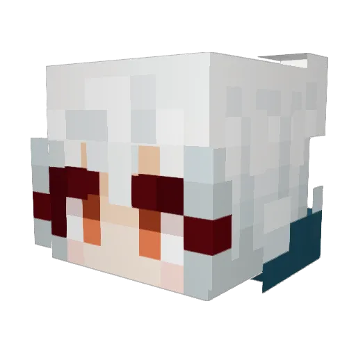 georggeee Minecraft avatar head, 3D render