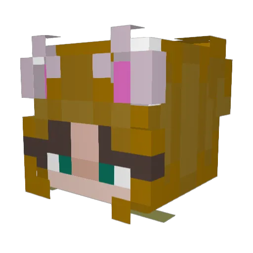 georgiaevee Minecraft avatar head, 3D render