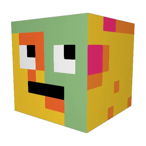 georgiewww Minecraft avatar head, 3D render