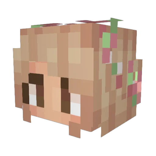 georginaggc Minecraft avatar head, 3D render
