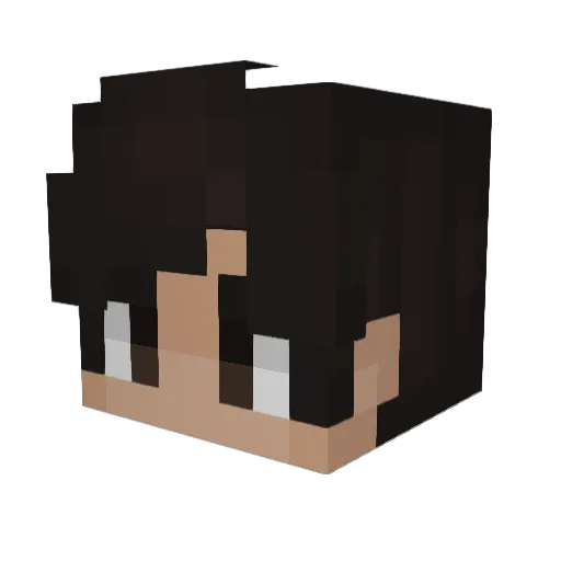 geospike Minecraft avatar head, 3D render