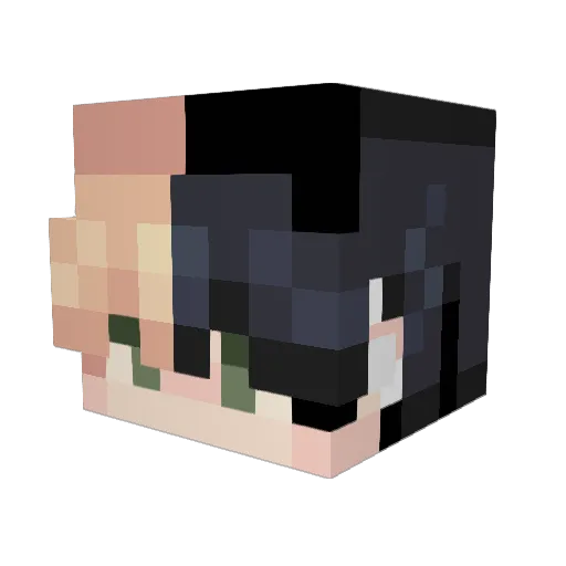 geothegecko Minecraft avatar head, 3D render