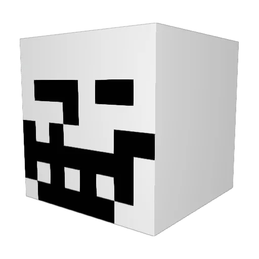 gepostt Minecraft avatar head, 3D render