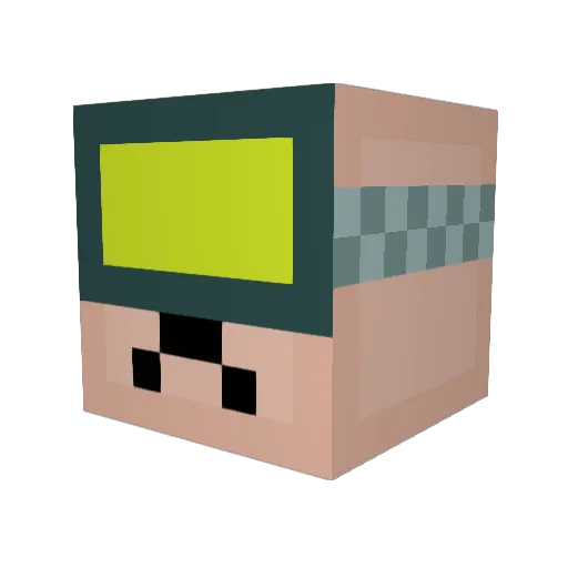 gepplep Minecraft avatar head, 3D render