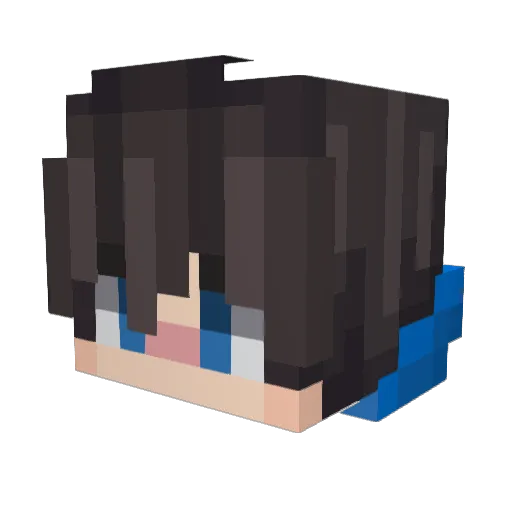 geqain Minecraft avatar head, 3D render