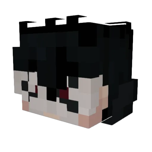 ger01_ Minecraft avatar head, 3D render