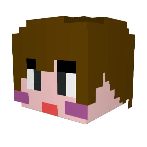 geraldjunior Minecraft avatar head, 3D render