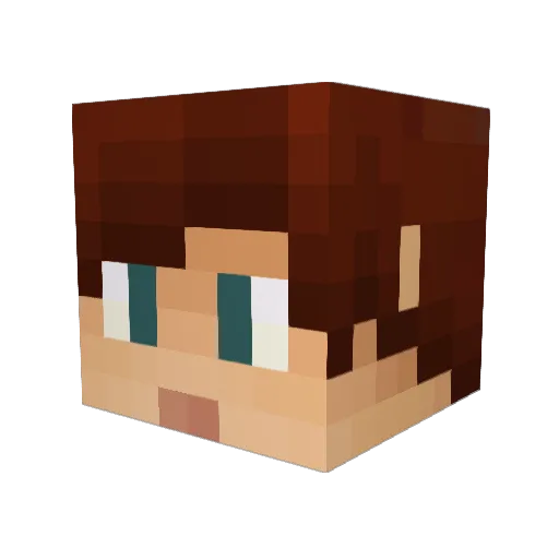 gerbiilimies Minecraft avatar head, 3D render
