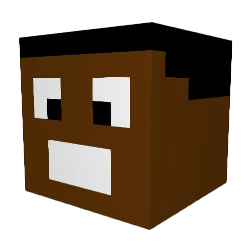 gerbildoves Minecraft avatar head, 3D render