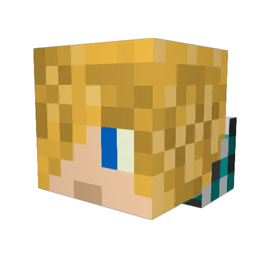 gerbillo7 Minecraft avatar head, 3D render