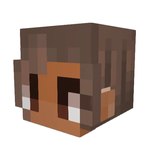 gerbswrld Minecraft avatar head, 3D render