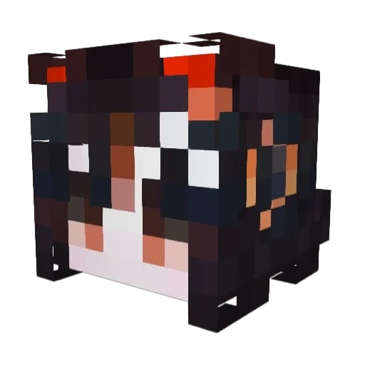 gereeeee Minecraft avatar head, 3D render