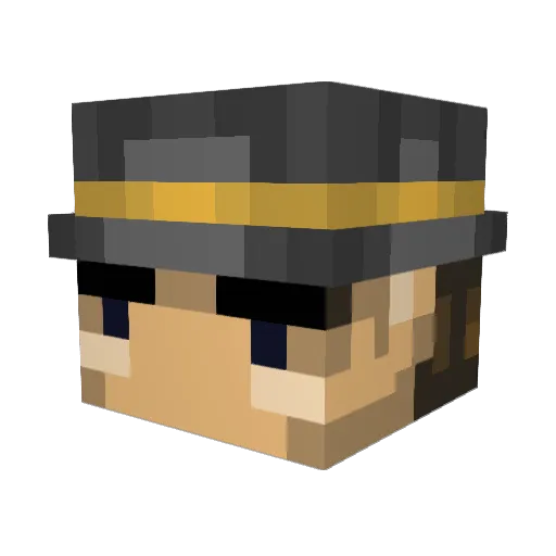 gerettj Minecraft avatar head, 3D render