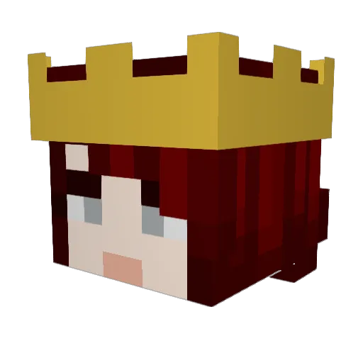 gerfang Minecraft avatar head, 3D render