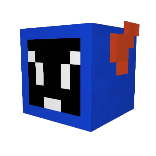gergorian Minecraft avatar head, 3D render