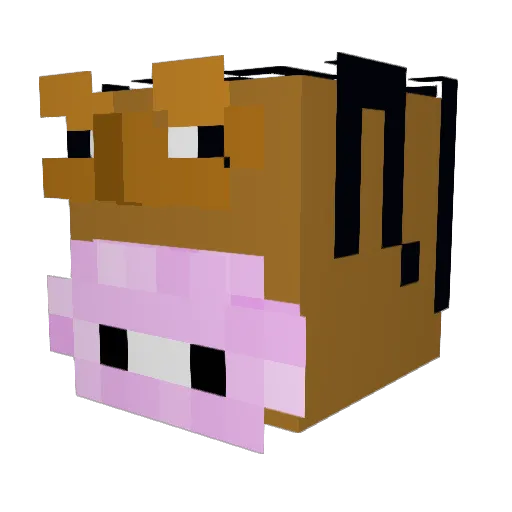 geridaberi Minecraft avatar head, 3D render