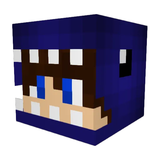 gerizilla Minecraft avatar head, 3D render