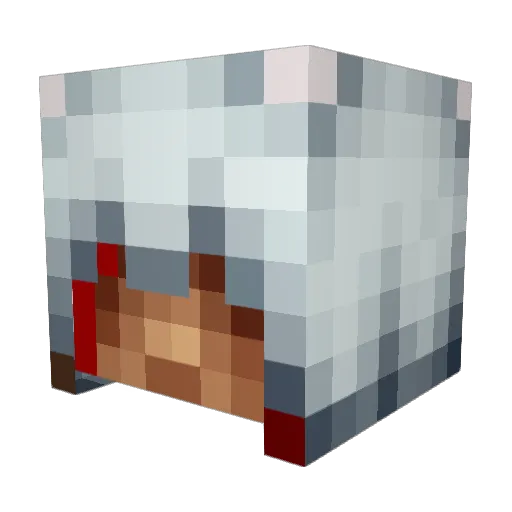 gerket Minecraft avatar head, 3D render