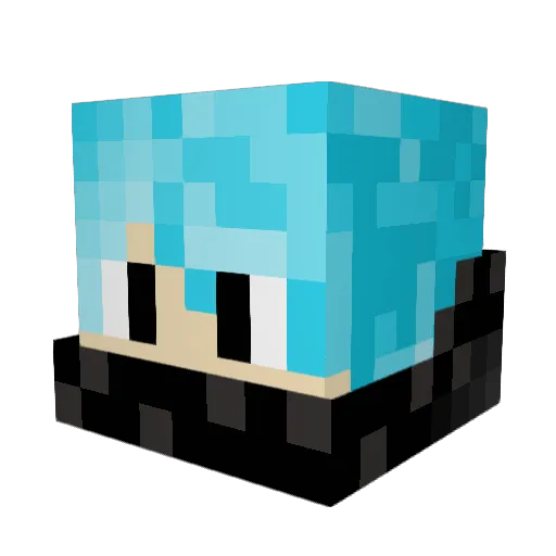 gerkwill Minecraft avatar head, 3D render