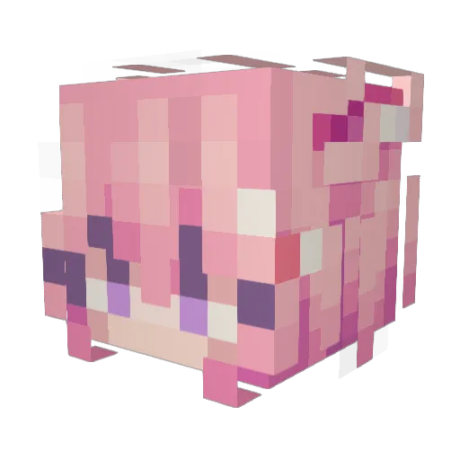 germanlike Minecraft avatar head, 3D render