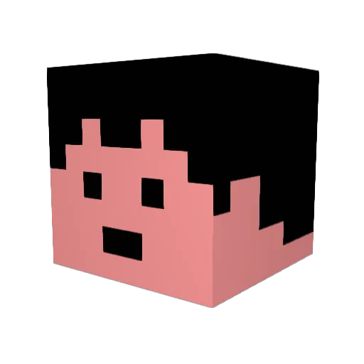 geroring Minecraft avatar head, 3D render