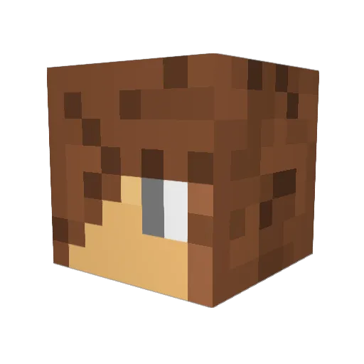 gerper Minecraft avatar head, 3D render