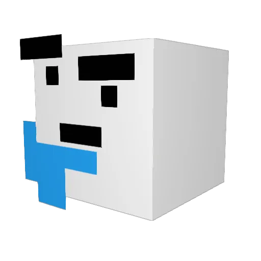 gerqd Minecraft avatar head, 3D render