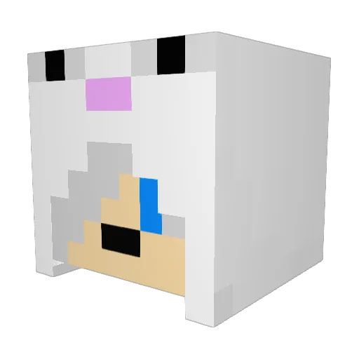 geruma007 Minecraft avatar head, 3D render