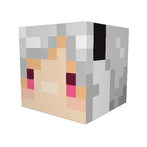geruun Minecraft avatar head, 3D render