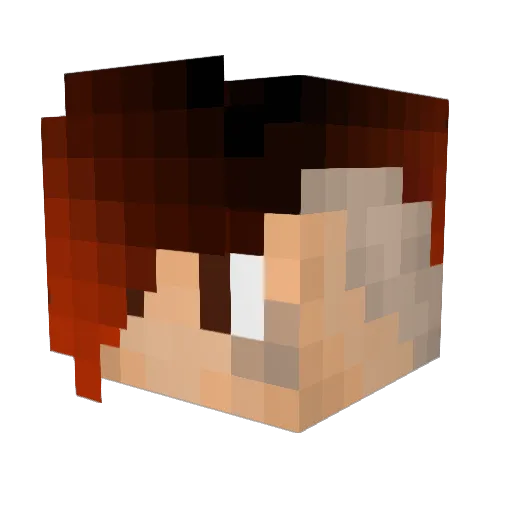 gervint Minecraft avatar head, 3D render