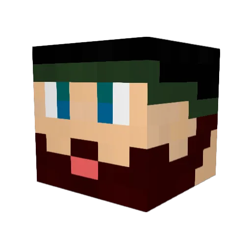 gerwin42 Minecraft avatar head, 3D render