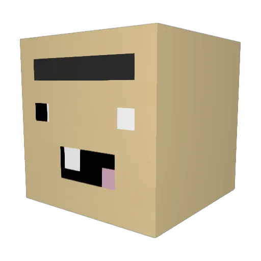 gerwinvd Minecraft avatar head, 3D render