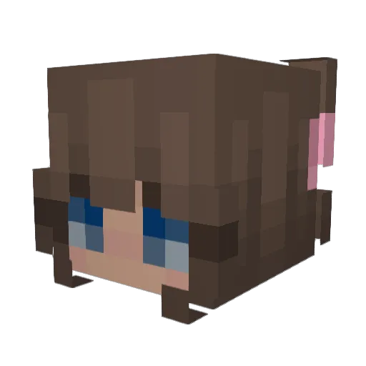 gerze Minecraft avatar head, 3D render