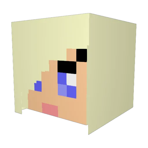 geschenkt Minecraft avatar head, 3D render