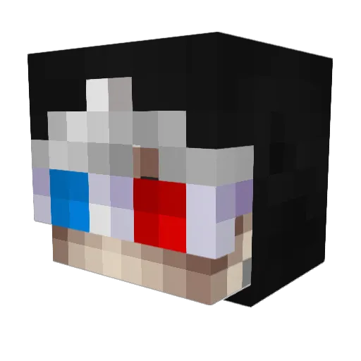 geschluckt Minecraft avatar head, 3D render