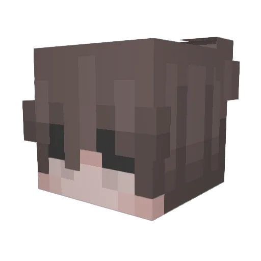 geshure Minecraft avatar head, 3D render