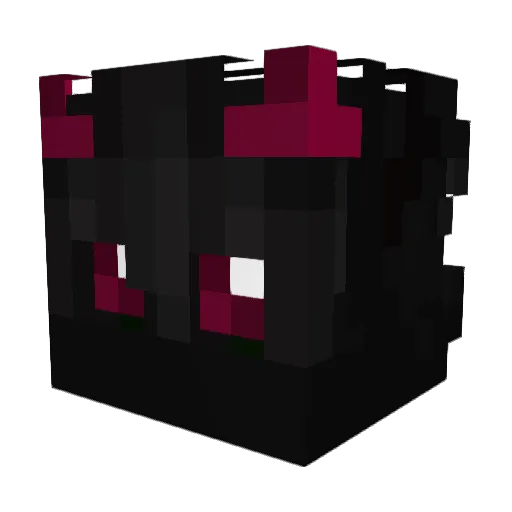 gesnackt Minecraft avatar head, 3D render