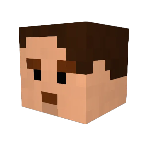 gessegnet Minecraft avatar head, 3D render