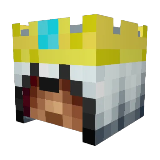 get_dead Minecraft avatar head, 3D render