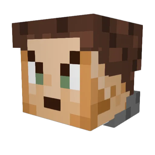 get_ratioed Minecraft avatar head, 3D render