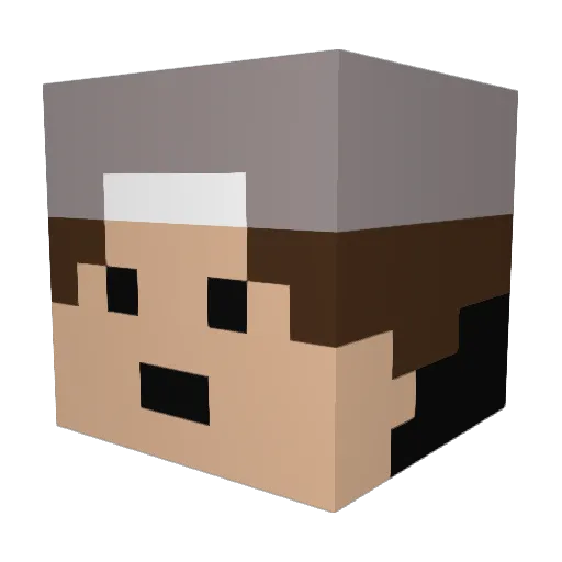 getdog Minecraft avatar head, 3D render