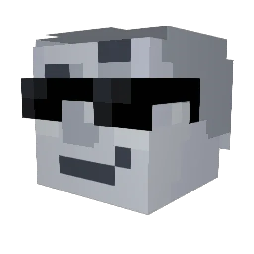 getgooped Minecraft avatar head, 3D render