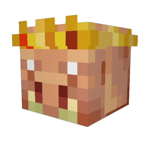 gethaonete Minecraft avatar head, 3D render