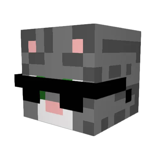 getluked Minecraft avatar head, 3D render