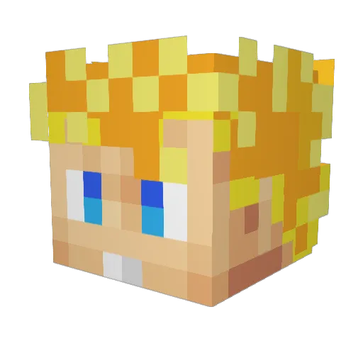 getstan Minecraft avatar head, 3D render