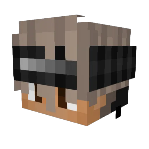 getsuoni Minecraft avatar head, 3D render