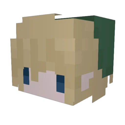 getu209 Minecraft avatar head, 3D render