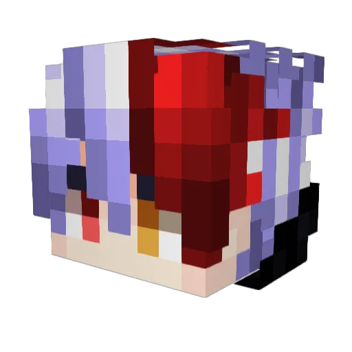 getzasa Minecraft avatar head, 3D render