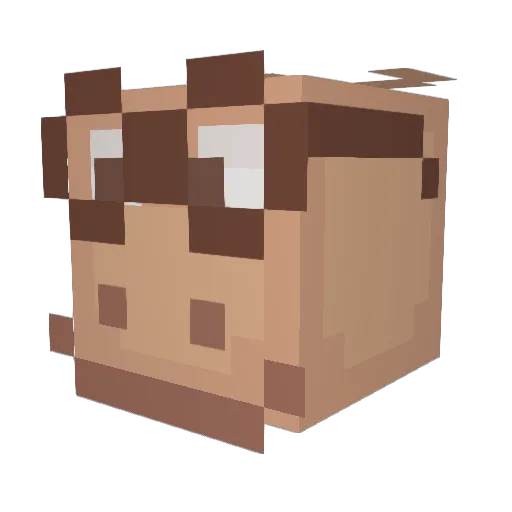 gewge Minecraft avatar head, 3D render